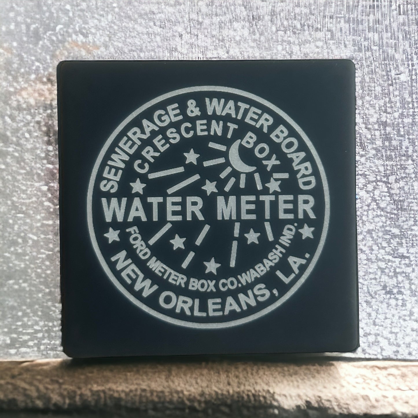 Black Ceramic New Orleans Themed Coasters (6 designs available)